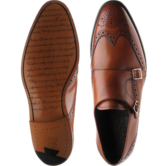 Product image for Barker Fleet in antique rosewood calf