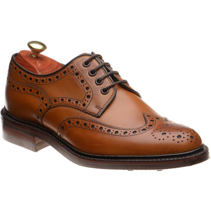 Product image for Barker Kendall mens rubber-soled brogues in cedar calf