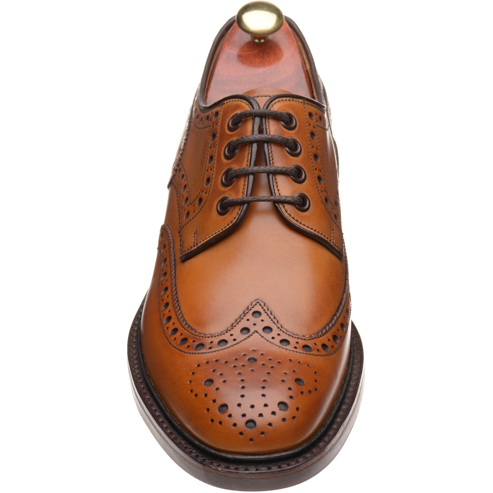 Product image for Barker Kendall mens rubber-soled brogues in cedar calf