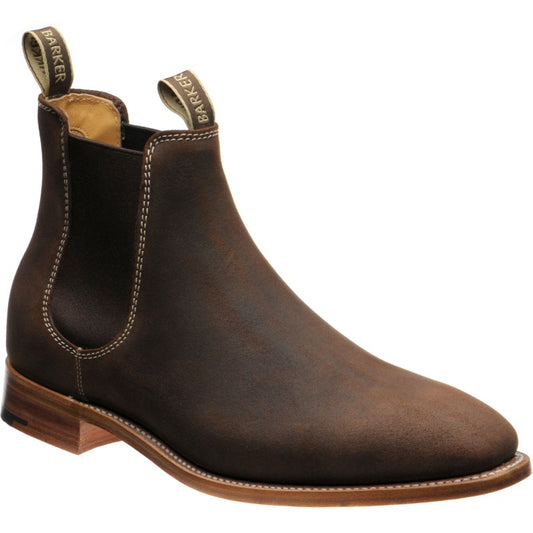 Product image for Barker Mansfield in brown waxy suede