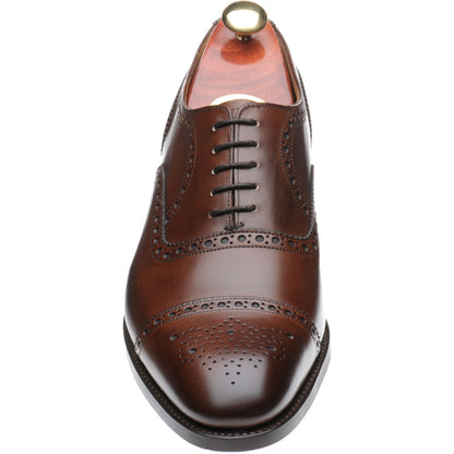 Product image for Barker Mirfield mens semi-brogues in dark walnut calf (second)