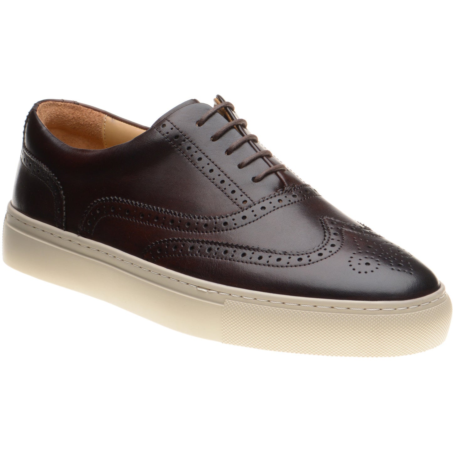 Product image for Barker Owen mens rubber-soled brogues in mocha calf