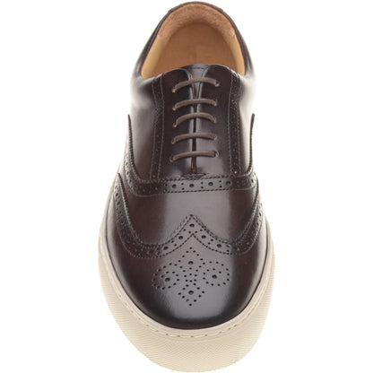 Product image for Barker Owen mens rubber-soled brogues in mocha calf