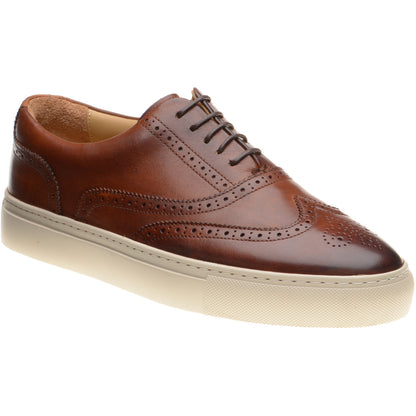 Product image for Barker Owen mens rubber-soled brogues in walnut calf