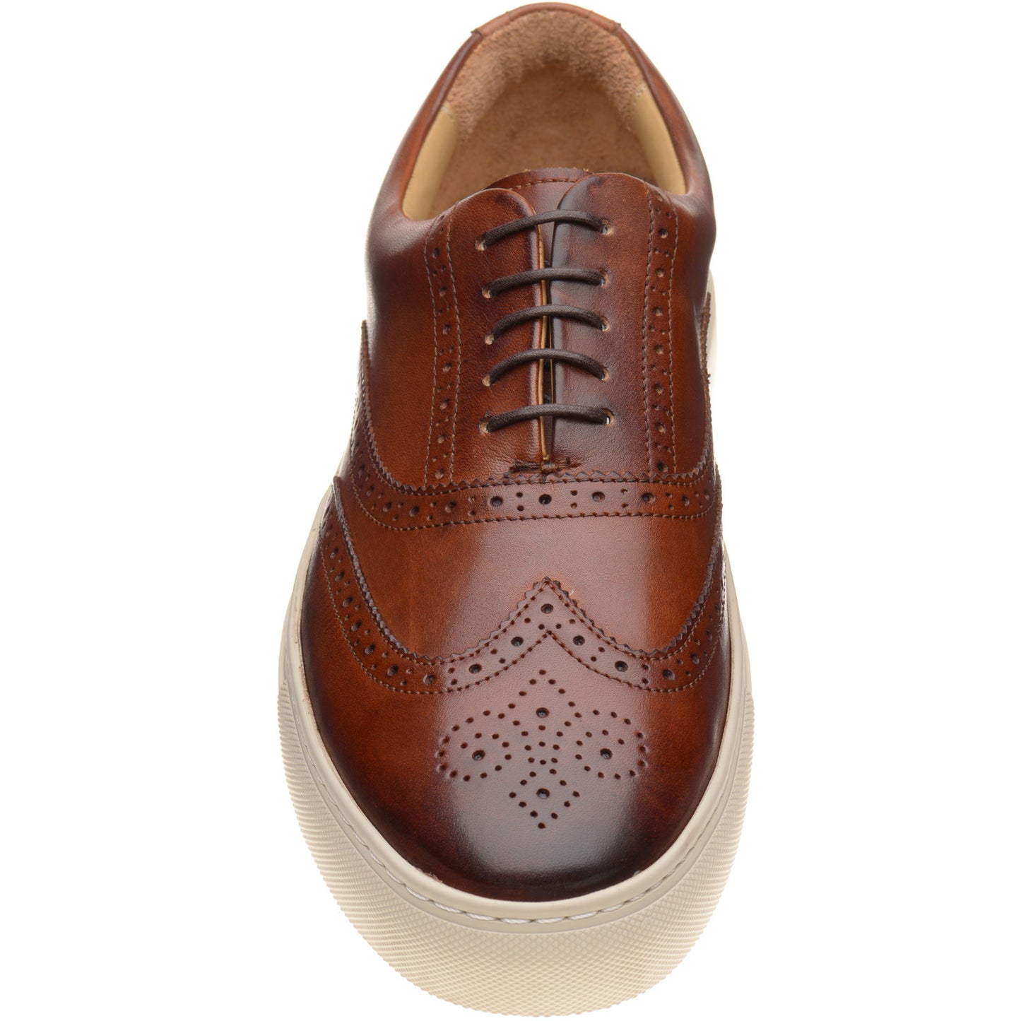 Product image for Barker Owen mens rubber-soled brogues in walnut calf