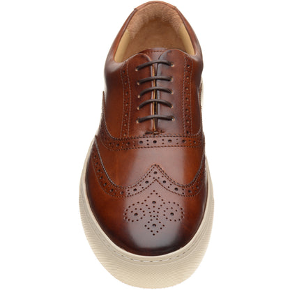 Product image for Barker Owen mens rubber-soled brogues in walnut calf