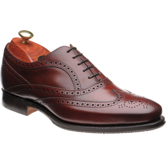 Product image for Barker Turing mens hybrid-soled brogues in cherry calf (second)