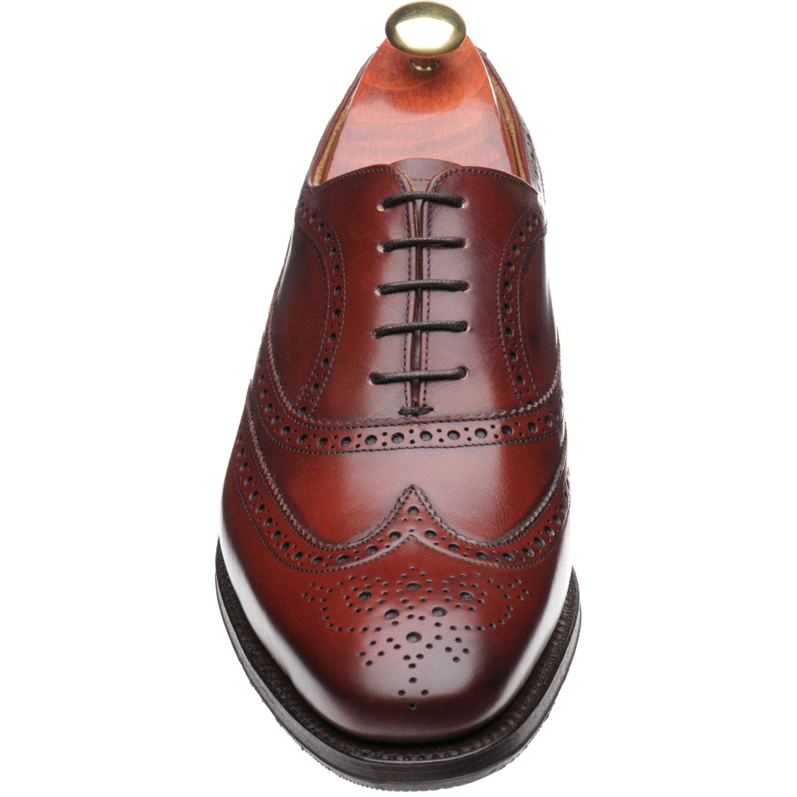 Product image for Barker Turing mens hybrid-soled brogues in cherry calf (second)