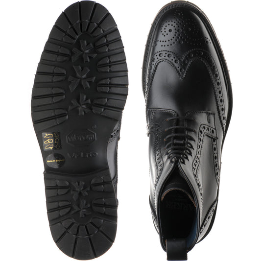 Product image for Barker Woodbury in black waxy calf