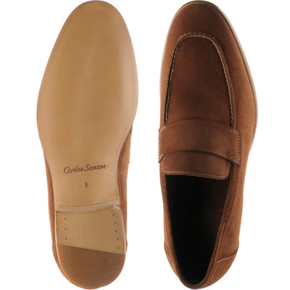 Product image for Carlos Santos 1384 mens loafers in brucciato suede