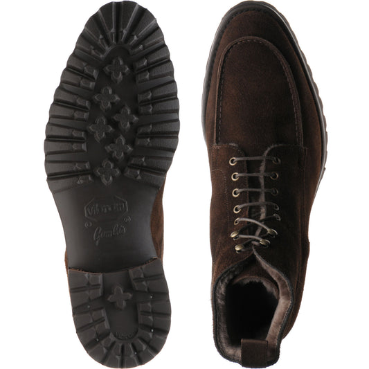 Product image for Carlos Santos 1469 mens rubber-soled boots in brown suede