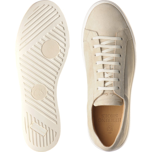 Product image for Carlos Santos 1655 mens rubber-soled trainers in sand suede