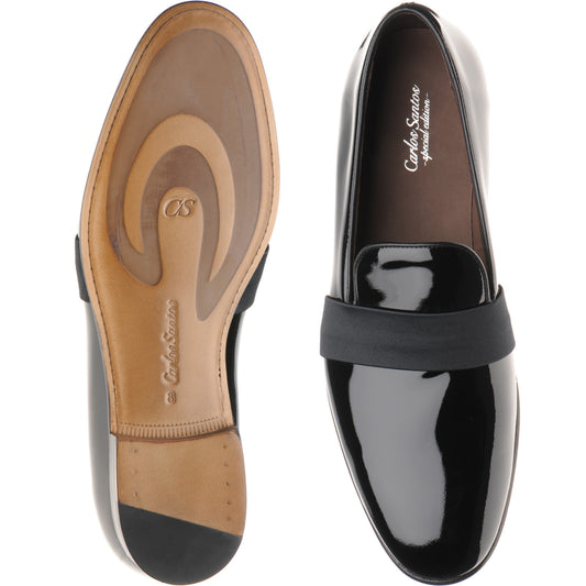 Product image for Carlos Santos 9110 mens loafers in black patent
