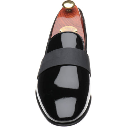 Product image for Carlos Santos 9110 Dark sole mens loafers in black patent