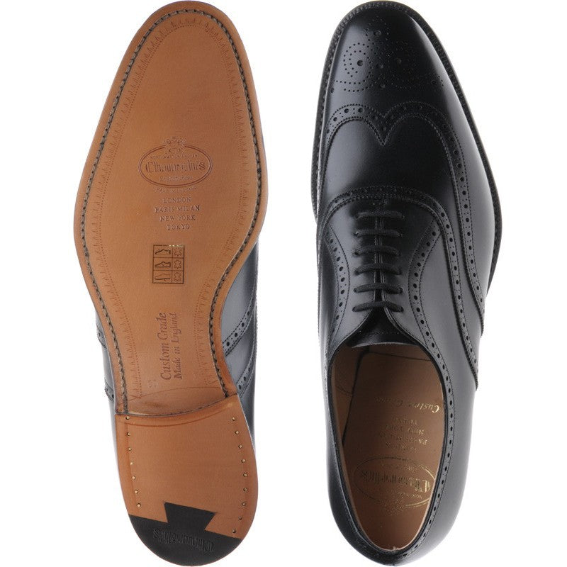 Church Berlin mens brogues in black calf – Herring Shoes
