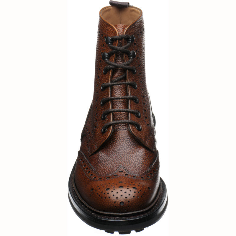 Product image for Church McFarlane LW mens rubber-soled brogue boots in walnut highland grain