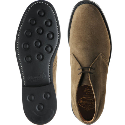 Product image for Church Ryder III Lightweight mens rubber-soled Chukka boots in mud suede