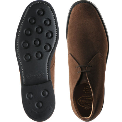 Product image for Church Ryder III Lightweight mens rubber-soled Chukka boots in sigar suede
