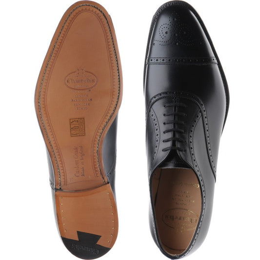 Product image for Church Toronto mens semi-brogues in black calf