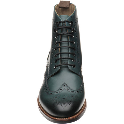 Product image for Herring Ambleside II Rubber mens rubber-soled brogue boots in emerald
