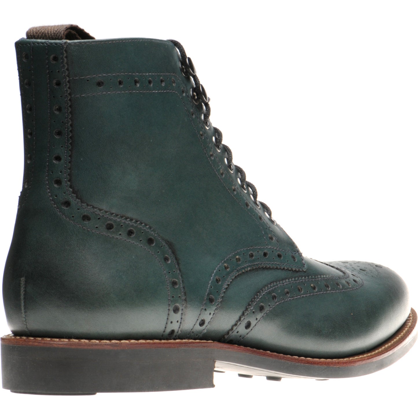 Product image for Herring Ambleside II Rubber mens rubber-soled brogue boots in emerald