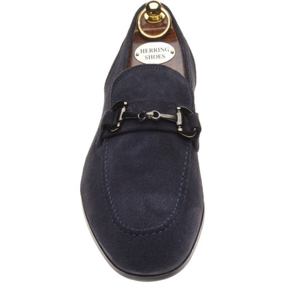 Product image for Herring Ancona mens hybrid-soled loafers in blue suede