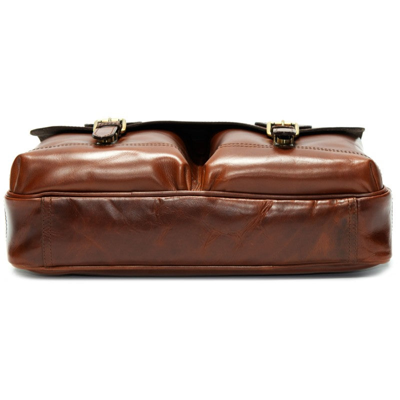 Product image for Herring Archway Briefcase in brandy calf