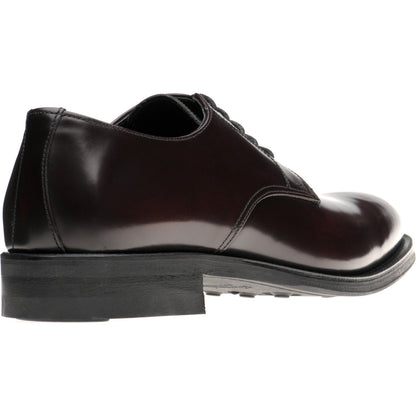 Product image for Herring Arundel mens rubber-soled Derby shoes in burgundy polished (second)
