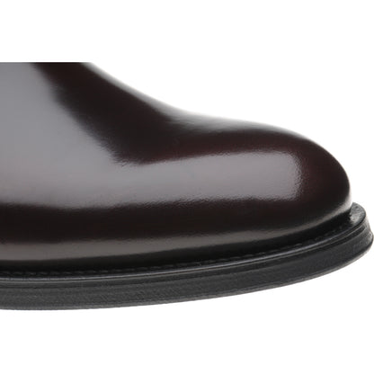 Product image for Herring Arundel mens rubber-soled Derby shoes in burgundy polished (second)