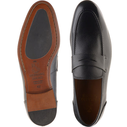 Product image for Herring Barbato mens hybrid-soled loafers in black grain