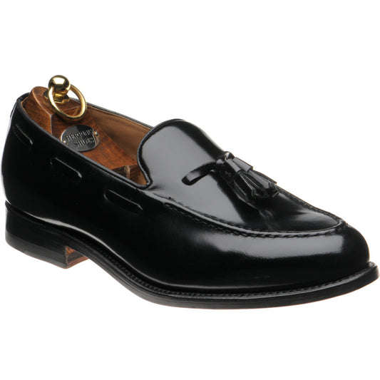 Product image for Herring Barcelona mens tasselled loafers in black rois