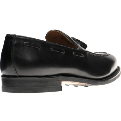 Product image for Herring Barcelona Rubber mens hybrid-soled loafers in black calf