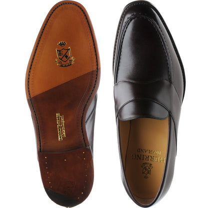 Product image for Herring Barnaby mens loafers in dark walnut (second)