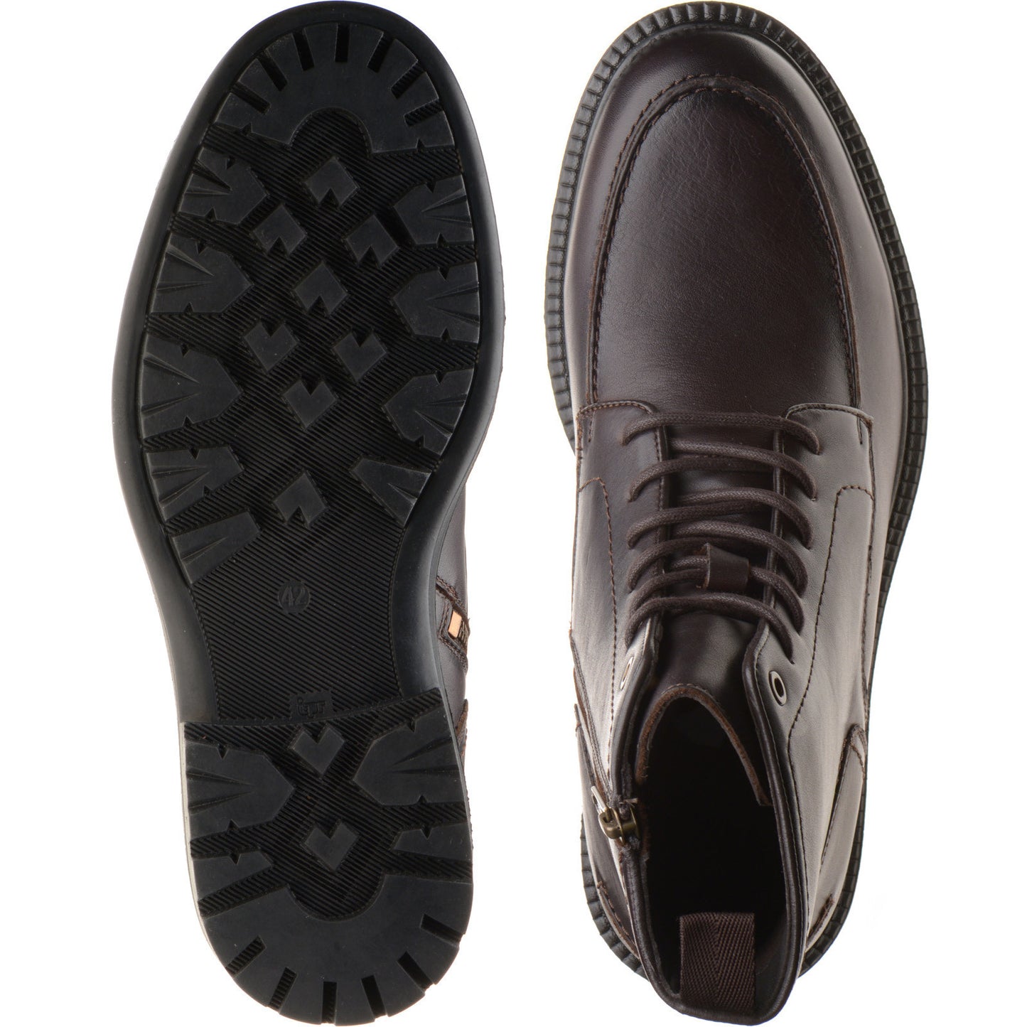 Product image for Herring Beckwith mens rubber-soled boots in dark brown calf