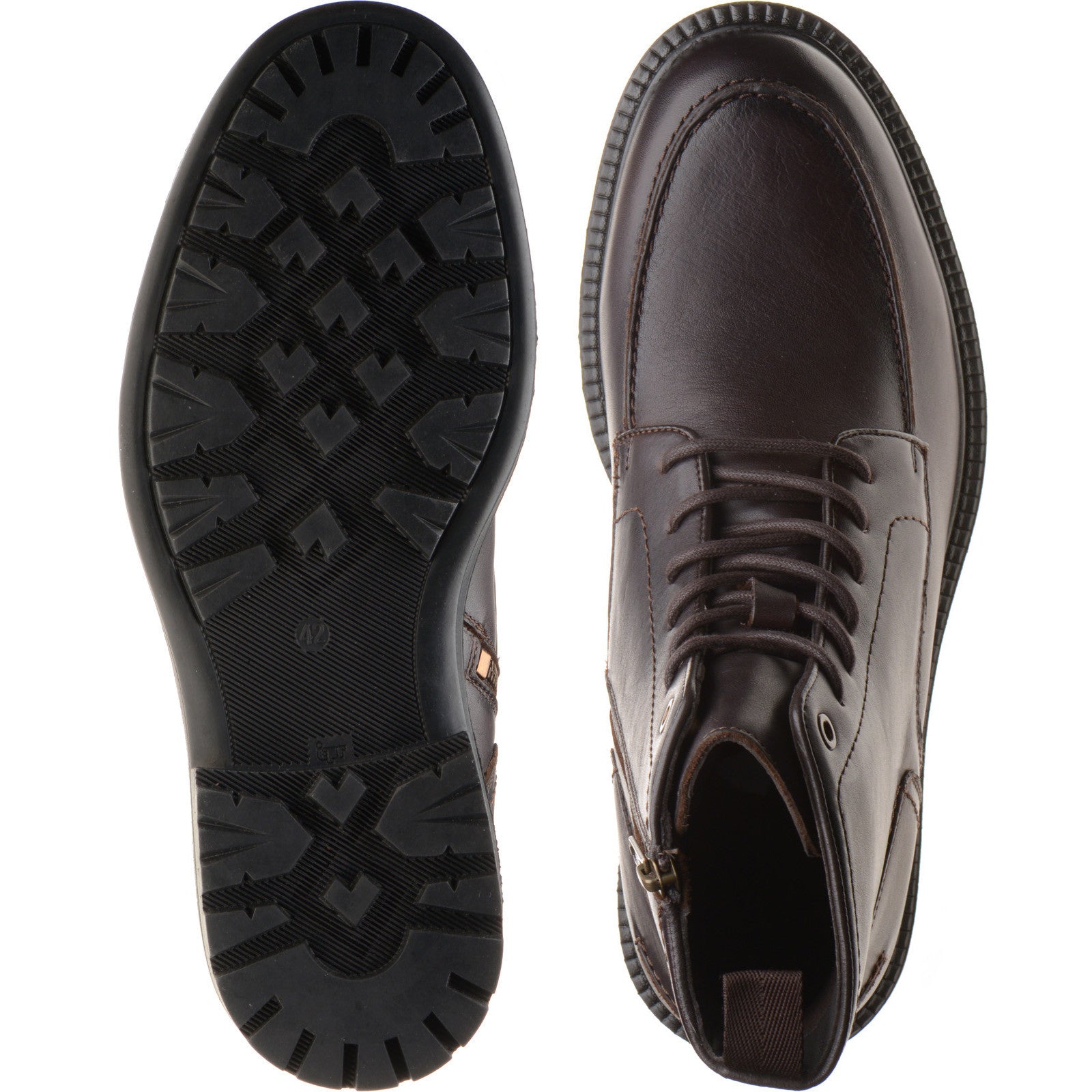 Product image for Herring Beckwith mens rubber-soled boots in dark brown calf