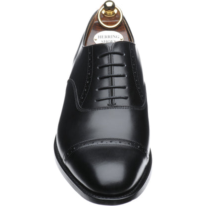 Product image for Herring Belgravia mens semi-brogues in black calf (second)