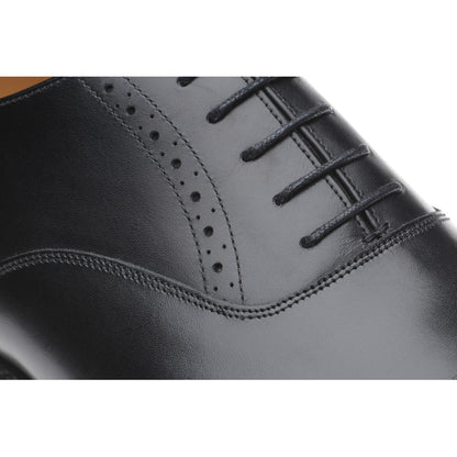 Product image for Herring Belgravia mens semi-brogues in black calf (second)