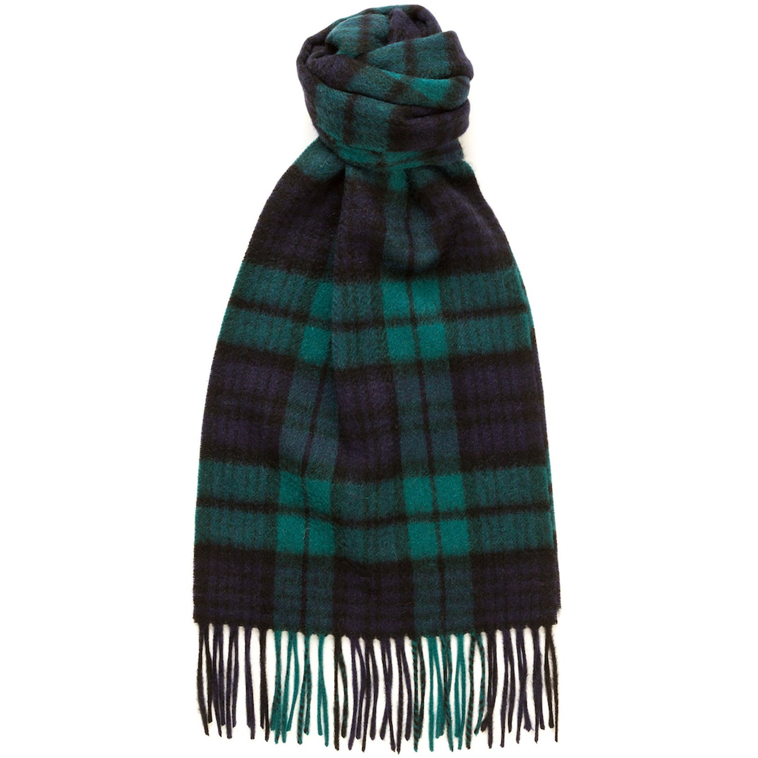 Product image for Herring Black Watch Cashmere Scarf in black cashmere