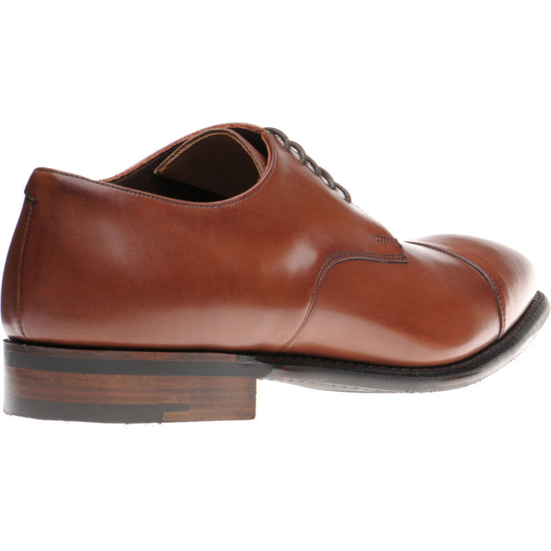 Product image for Herring Boothroyd mens rubber-soled Derby shoes in conker calf