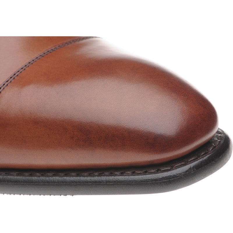 Product image for Herring Boothroyd mens rubber-soled Derby shoes in conker calf