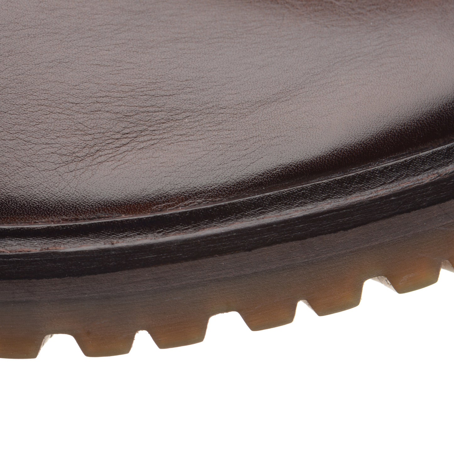 Product image for Herring Bragg mens rubber-soled Chelsea boots in brown grain