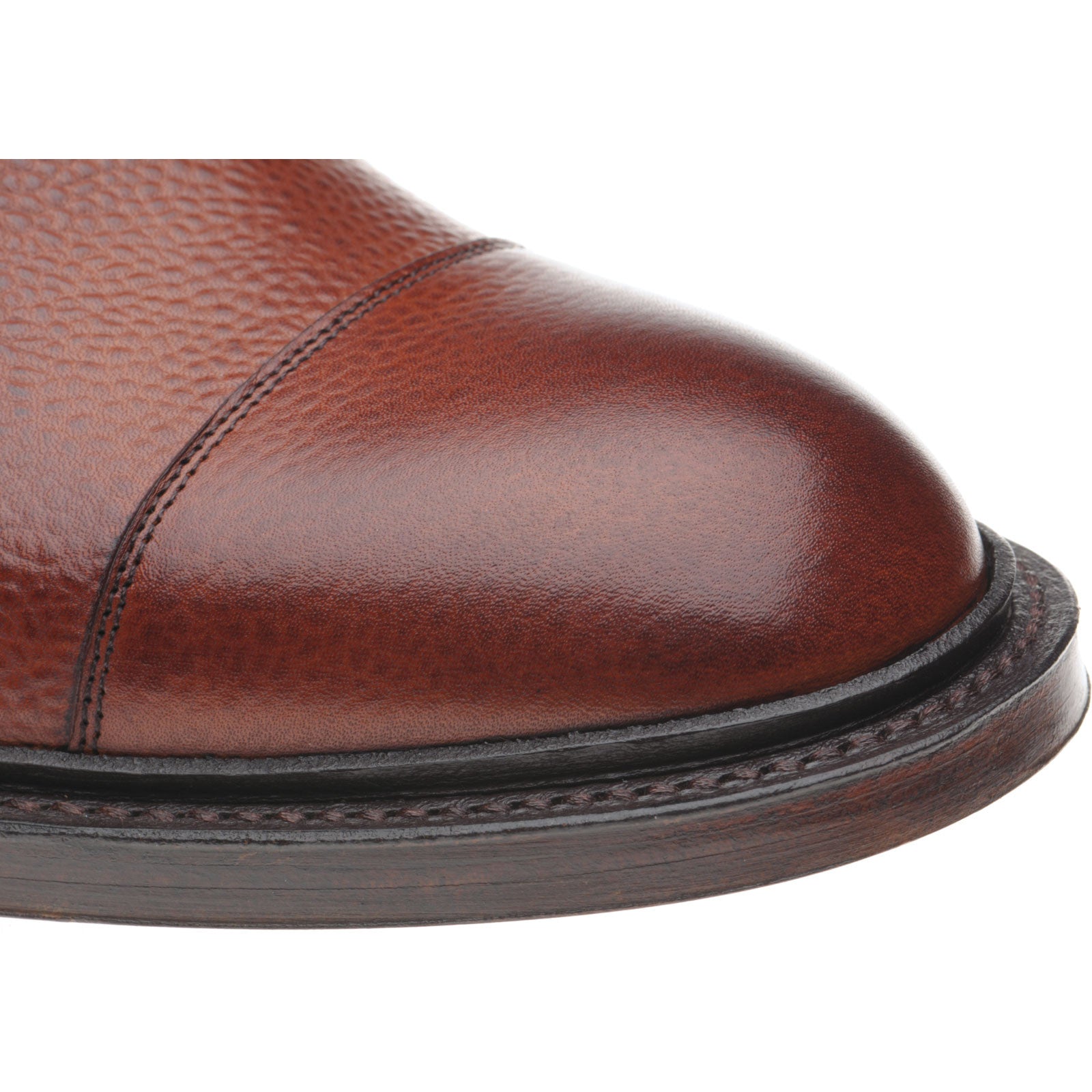 Product image for Herring Braybrooke mens double monk shoes in dark leaf grain (second)