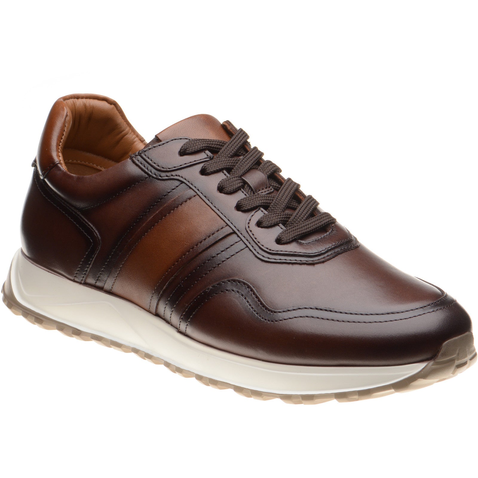 Product image for Herring Brisbane mens rubber-soled in brown and tan