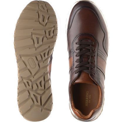 Product image for Herring Brisbane mens rubber-soled in brown and tan