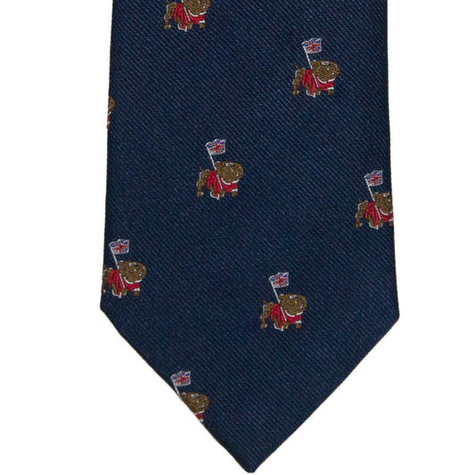 Product image for Herring British Bulldog Tie in navy