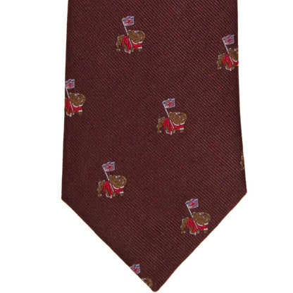 Product image for Herring British Bulldog Tie in wine