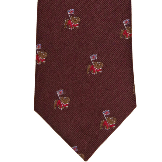 Product image for Herring British Bulldog Tie in wine
