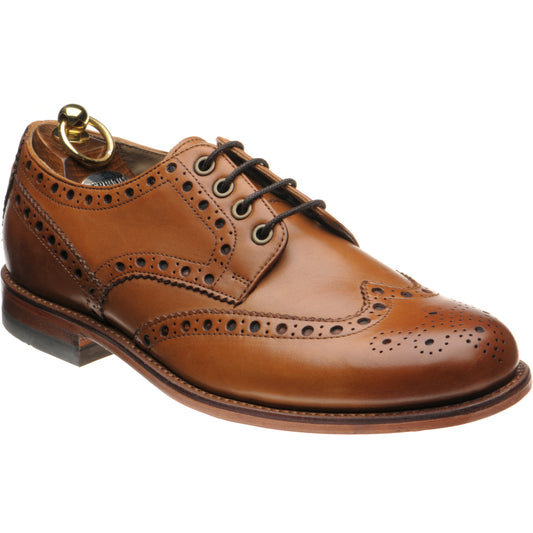 Product image for Herring Bushwick mens brogues in tan calf