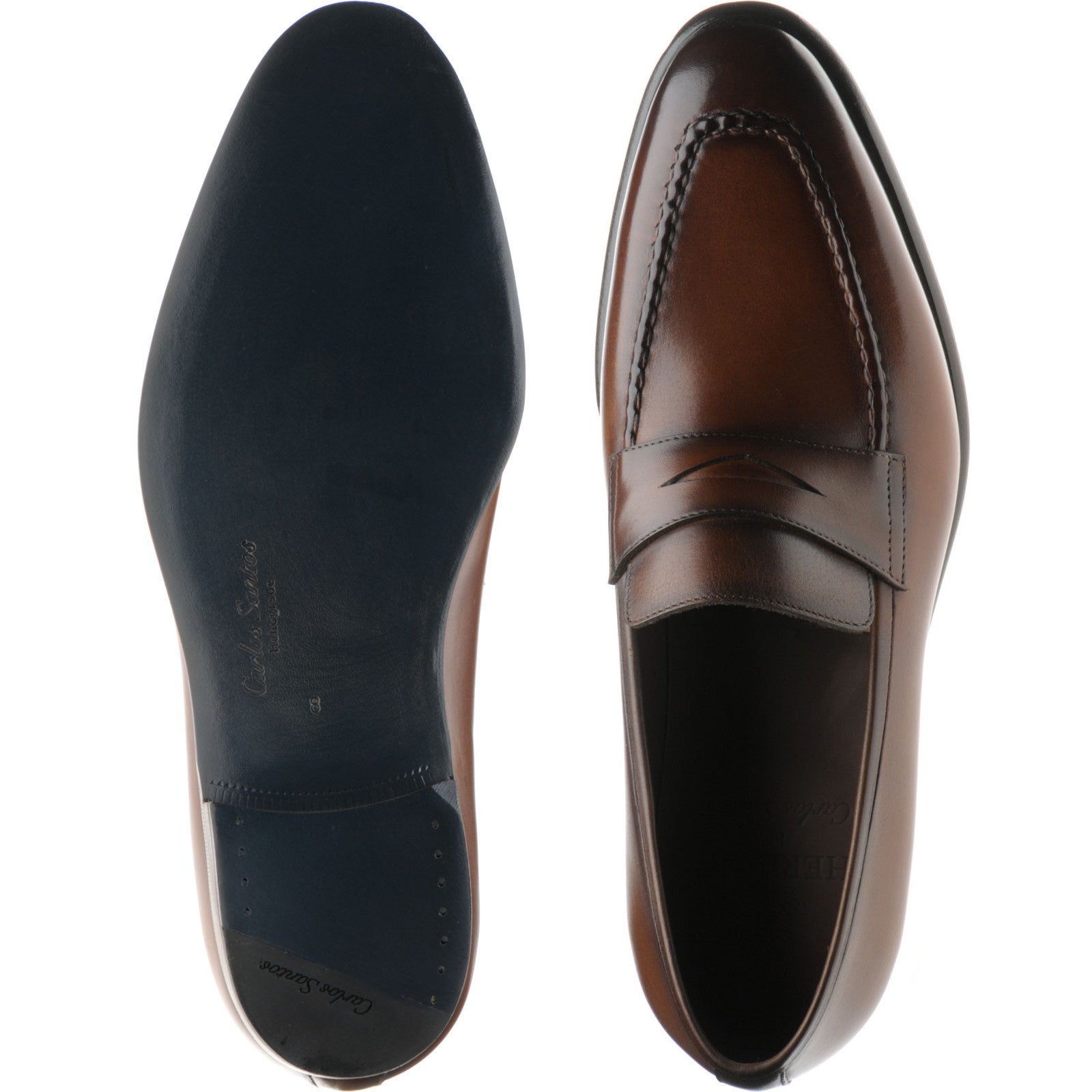 Product image for Herring Cadogan mens loafers in tobacco calf
