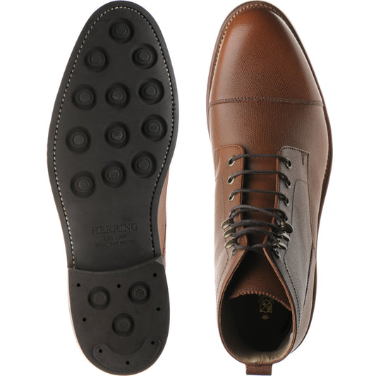 Product image for Herring Caldbeck Rubber mens rubber-soled boots in cognac grain calf